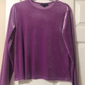 Like new Lands End size M purple crushed velvet long sleeve tee